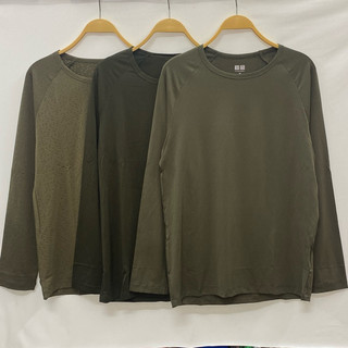 Áo giữ nhiệt nam cổ tròn tay raglag vải Hàn dư xịn