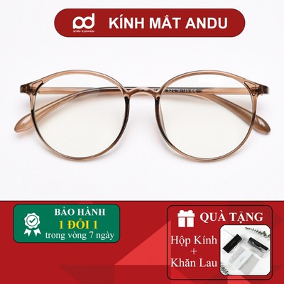 Gọng kính cận thời trang nam nữ ANDU EYEWEAR dáng tròn chất liệu nhựa dẻo siêu nhẹ siêu bền - 7121