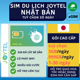 [GÓI CAO CẤP] Sim Du Lịch Nhật Bản Nhiều Tuỳ Chọn gói cước Dung Lượng Tốc Độ Cao Trong Tối Đa 30 ngày