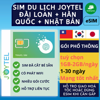 Sim du lịch Đài Loan Nhật Bản Hàn Quốc tốc độ cao 4G 5G tùy chọn từ số ngày du lịch dùng mạng JOYTEL