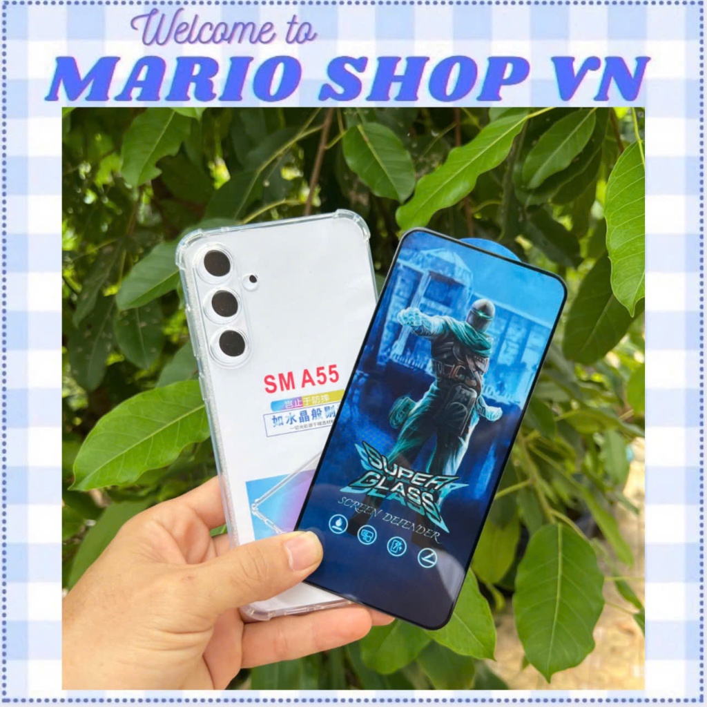 Ốp chống sốc kèm cường lực full Samsung A55 A35