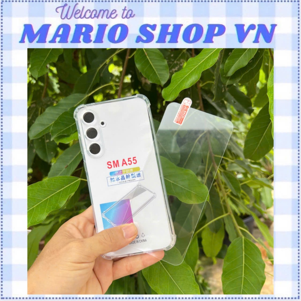 Ốp chống sốc kèm cường lực thường Samsung A55 A35