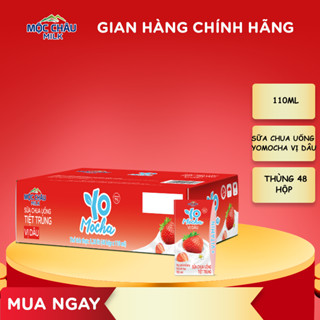  Thùng 48 hộp Sữa chua uống tiệt trùng vị dâu Yo Mocha  110mlx48  