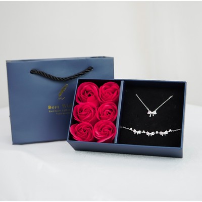 Gift set quà tặng - Bộ trang sức LAMY - Hộp đựng trang sức hoa hồng 7004