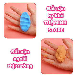 Đất nặn tự khô an toàn cho bé set nhiều màu không mùi kèm dụng cụ cắt đất nặn tạo hình tự khô