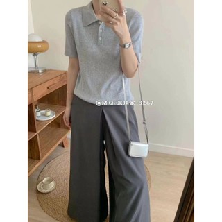 8267N  ÁO LEN TRƠN CỔ BẺ CỘC TAY NHIỀU MÀU