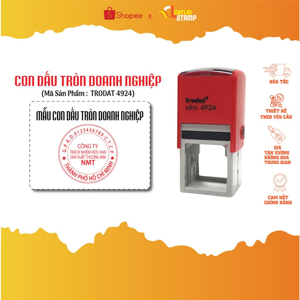 Con Dấu Trodat 4924, Dấu Tròn Doanh Nghiệp, Sự Lựa Chọn Hoàn Hảo, Khắc Dấu Theo Yêu Cầu | Khắc Dấu C
