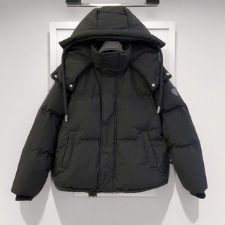   Mẫu Mới  Áo Khoác Phao Unisex Áo Phao Béo Nam Nữ Thêu Tym Cánh Tay Form Rộng Dày Dặn 3 Lớp 