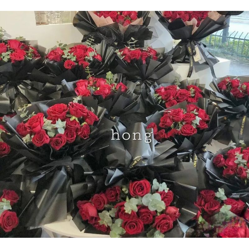 (hoa tươi) bó hoa hồng đỏ 꽃다발