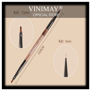 Cọ vẽ hoa cúc bản dẹp đầu tròn nhọn VINIMAY - Cọ nail 2 đầu chuyên dụng cho nail
