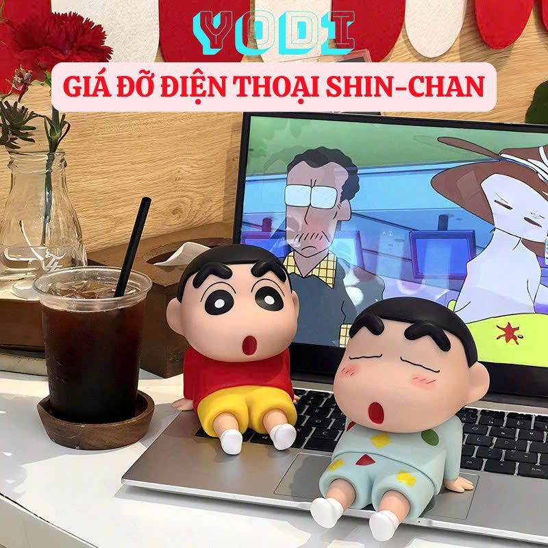 Giá Đỡ Điện Thoại Crayon Hình Shin-Chan, Để Điện Thoại Họa Hình Dễ Thương #
