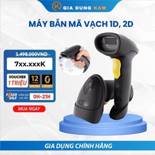 Máy bắn mã vạch Kaw 2D Hàng Chính Hãng, Không Dây, Bluetooth 5.0, Quét Mã Vạch Đa Tia Mã 1D, Mã QR