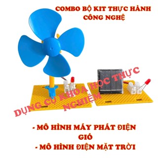 Mô hình máy phát điện gió, mô hình điện mặt trời công nghệ 5 khoa học kỹ thuật stem steam - KH0477