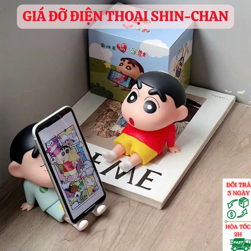 Giá Đỡ Điện Thoại Hoạt Hình Shin-Chan Crayon Tiện Lợi, Đỡ Điện Thoại Dễ Thương #