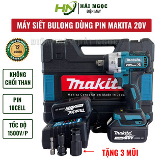  Máy siết bulong dùng pin máy bắn vít MAKITA 20V không chổi than bảo hành 12 tháng 