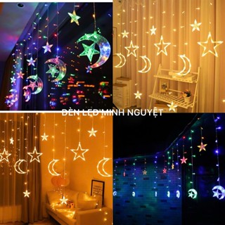  Bộ Đèn Led Chớp Nháy Hình Mặt Trăng Và Ngôi Sao Trang Trí Lễ Tết 