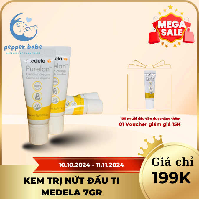 Kem nứt đầu ti Medela Purelan tuýp 7gram