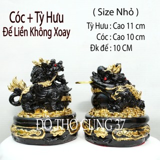 [ GIÁ 1 CẶP -  Size nhỏ ]  CÓC + TỲ HƯU phong thủy [ Bột đá + composite ]