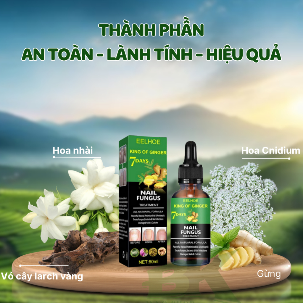 Tinh Chất Dưỡng Móng Tay, Chân Thảo Dược Gừng Già Xanh Nail Fungus EELHOE Mỹ Loại Bỏ Nấm Móng, Thối Bọng Móng, Hư Khóe