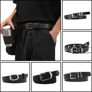 Thắt lưng nam nữ học sinh Dây nịt bản nhỏ basic ulzzang KuuClothes vintage, retro da PU Hàn Quốc  -  Thắt Lưng Tổng Hợp