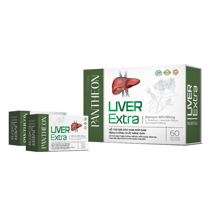 Viên uống bổ gan, thanh nhiệt, giải độc gan PANTHEON LIVER EXTRA hộp cứng 60 viên