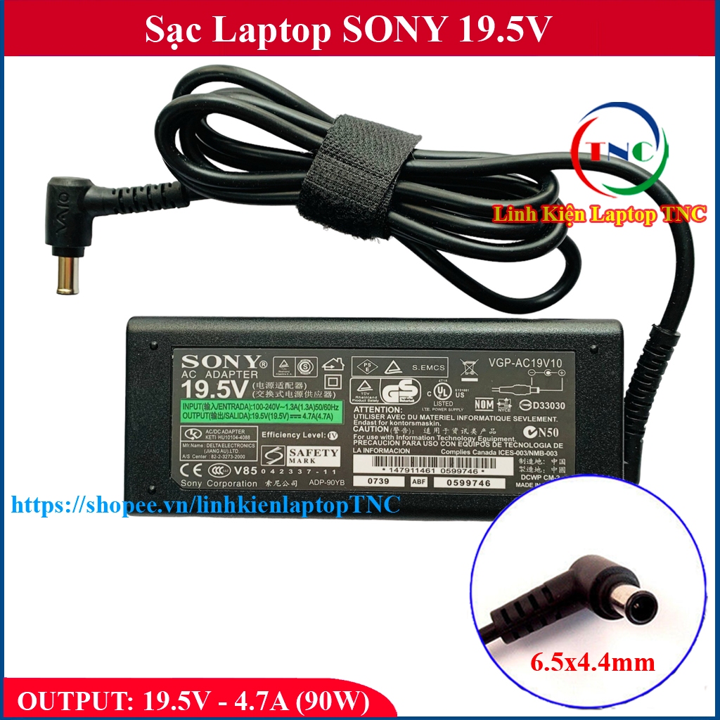 Sạc Laptop Sony 19.5V - 4.7A (Adapter Sony 19.5V – 4.7A)