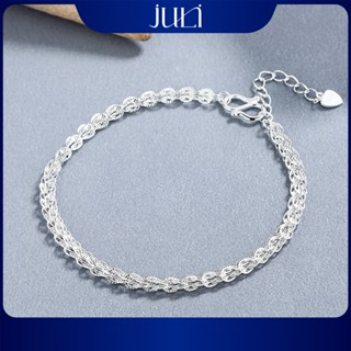 Lắc tay (chính hãng) đuôi phụng bằng Bạc Ý cao cấp dành cho Nữ trắng sáng lấp lánh | LT972 JULI