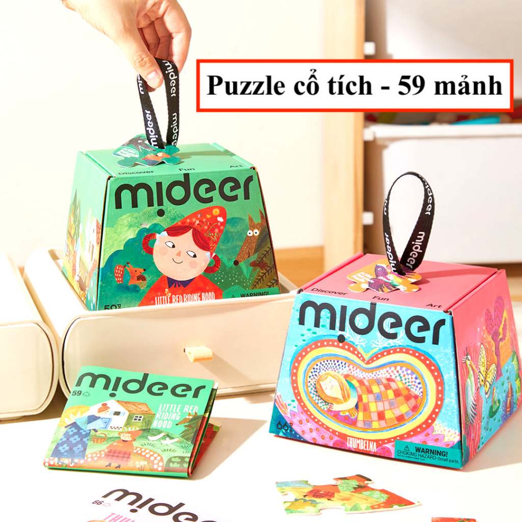Mideer puzzle Bộ xếp hình 59 mảnh câu chuyện cố tích Artist fairy tale Puzzle - mẫu hộp quà xinh xắn