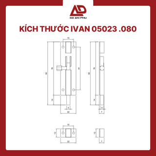 Chốt thau nhỏ IVAN 05023 chất liệu cao cấp, bền đẹp, dễ lắp đặt | NPP SG An Phú