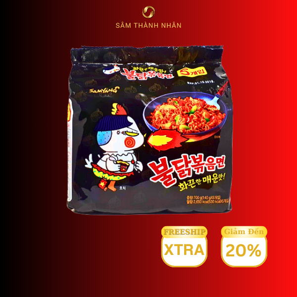 [COMBO 5 GÓI] Mì Cay Samyang Hàn Quốc Gói 140g