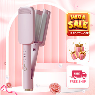 Máy Uốn Tóc Xoăn Sóng Nước Chỉnh Nhiệt Hippie 32 3 Trục Ion Âm Cao Cấp - Sweet