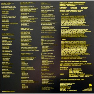 vinyl Metallica Ride The Lightning