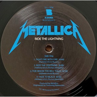 vinyl Metallica Ride The Lightning