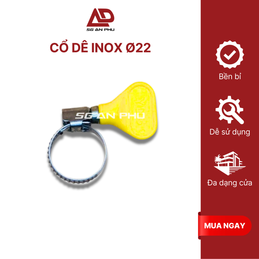 Cổ dê inox Ø22 - Bền bỉ, chất lượng cao, dễ lắp đặt | NPP SG An Phú