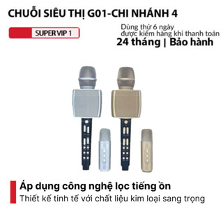 Mic karaoke bluetooth cầm tay không dây YS 98 âm thanh sống động bass trầm ấm tích hợp song ca