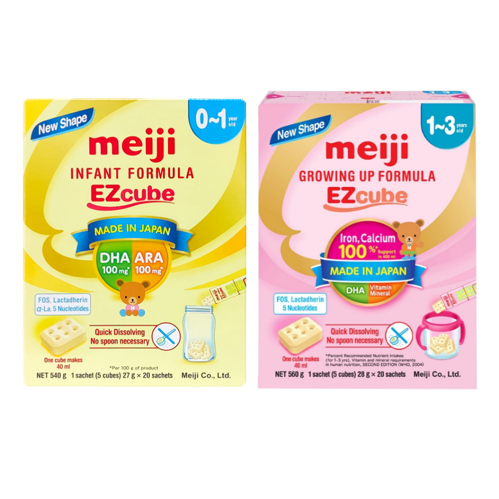Sữa Bột Meiji Dạng Thanh 0-1 và 1-3 (1 Hộp/ 20 Thanh)