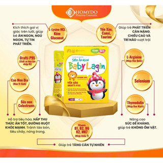 [Mẫu mới 30 gói chính hãng Tặng gói Kẹo Dẻo Trái Cây] Siro Ăn Ngon Baby Lagin Giúp Bé Ăn Ngon Ngủ Khoẻ Tăng Đề Kháng