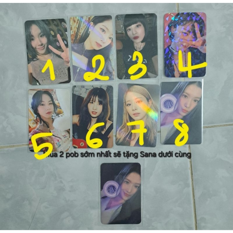 CARD POB CHÍNH HÃNG TWICE JIHYO MOMO SANA CHAEYOUNG TZUYU DAHYUN WITH YOUTH WITHMUU READY TO BE