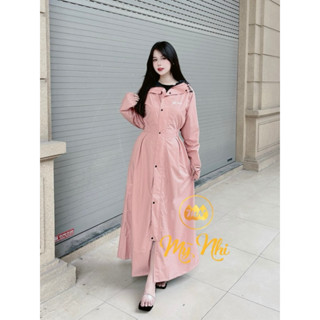 Áo Mưa Măng Tô Dáng Xoè 2 Lớp Mỹ Nhi ( Chống gió + chống lạnh + đi mưa 3 in 1 )