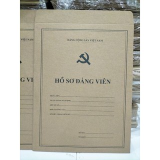 5 Túi hồ sơ đảng viên không có đáy, kt 25.5*34cm, giấy dl250gsm ( không có ruột)