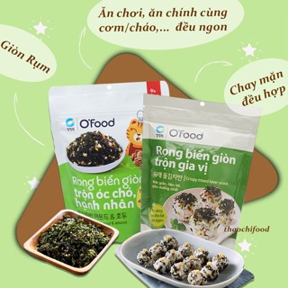(Gói mới 40gram) Rong biển trộn cơm Ofood - Rong biển ăn liền rắc cơm Ofood - Miwon 3 vị Truyền thống, Khô gà và Hải sản
