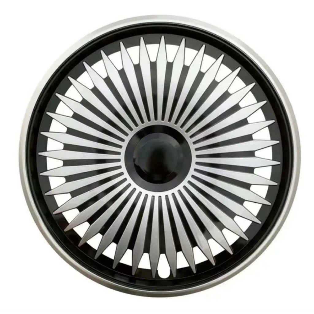 ốp lazang VF3 mã 02 tặng dề can chữ V - ốp lazang vinfast VF3 R16 - ốp lazang R16 - ốp chụp mâm VF3