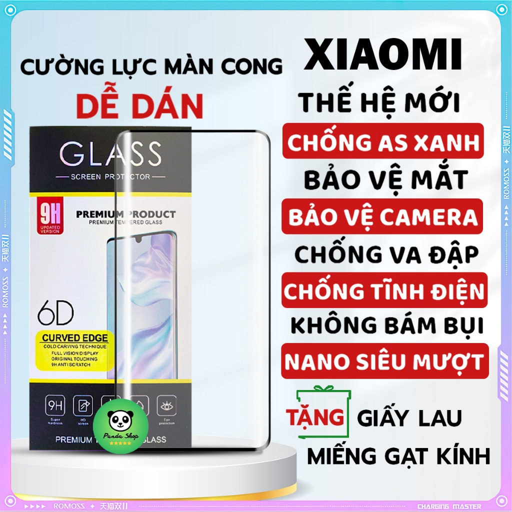 Kính cường lực Redmi Note 14, 14 PRO, 14 PRO+ Màn cong,full keo,Miếng dán bảo vệ màn hình