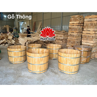  Bồn tắm tròn gỗ thông nhập khẩu bồn tắm gỗ bồn tắm bằng gỗ  tặng thảo dược ngâm tắm khi mua bồn  