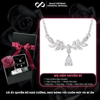 [HCM Hỏa Tốc] Dây chuyền bạc KYDOPAL đính đá cao cấp trang sức bạc nữ sang trọng 925 - PAL9B4C14