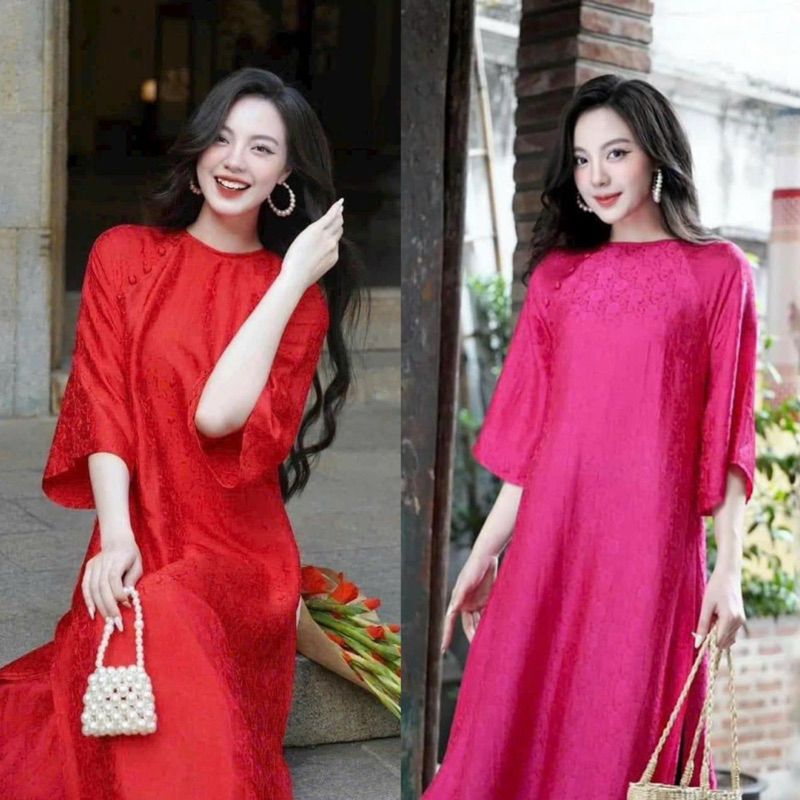 Gấm cổ tròn cao cấp siêu mềm , co dãn cho chị em mặc nhóm , đồng phục bao giá thị trường ✔️