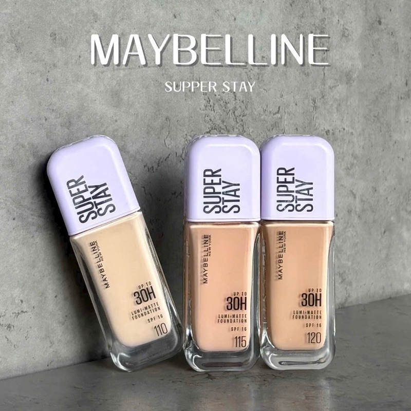 KEM NỀN KIỀM DẦU MAYBELLINE SUPER STAY NẮP TÍM