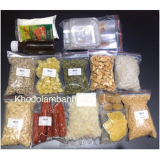 Set nguyên liệu làm nhân bánh trung thu thập cẩm 1kg tặng kèm tem - Chưa cắt