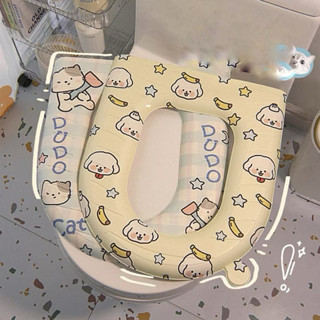 đệm lót bồn cầu giữ ấm mùa đông hịa tiết hoạt hình xinh xắn