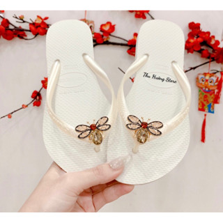 Dép Kẹp Nữ Havaianas Slim Đính Ong Lux